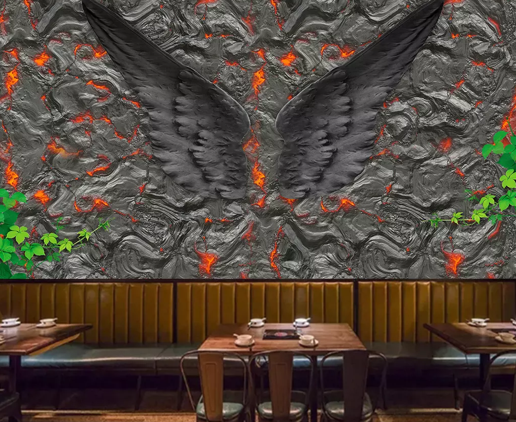3D Fire Wall Wings 360 Wallpaper AJ Wallpaper 2