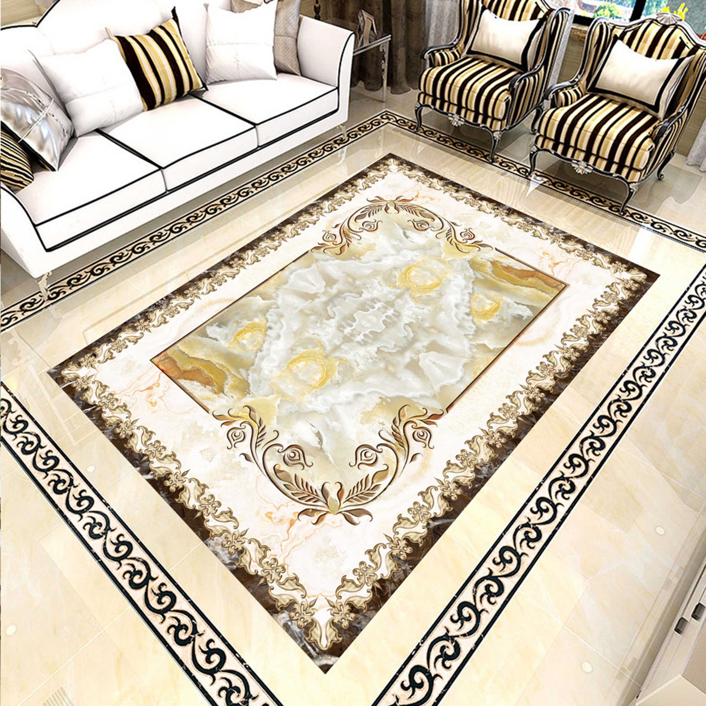 3D Rectangular Color Pattern WG628 Floor Mural Wallpaper AJ Wallpaper 2