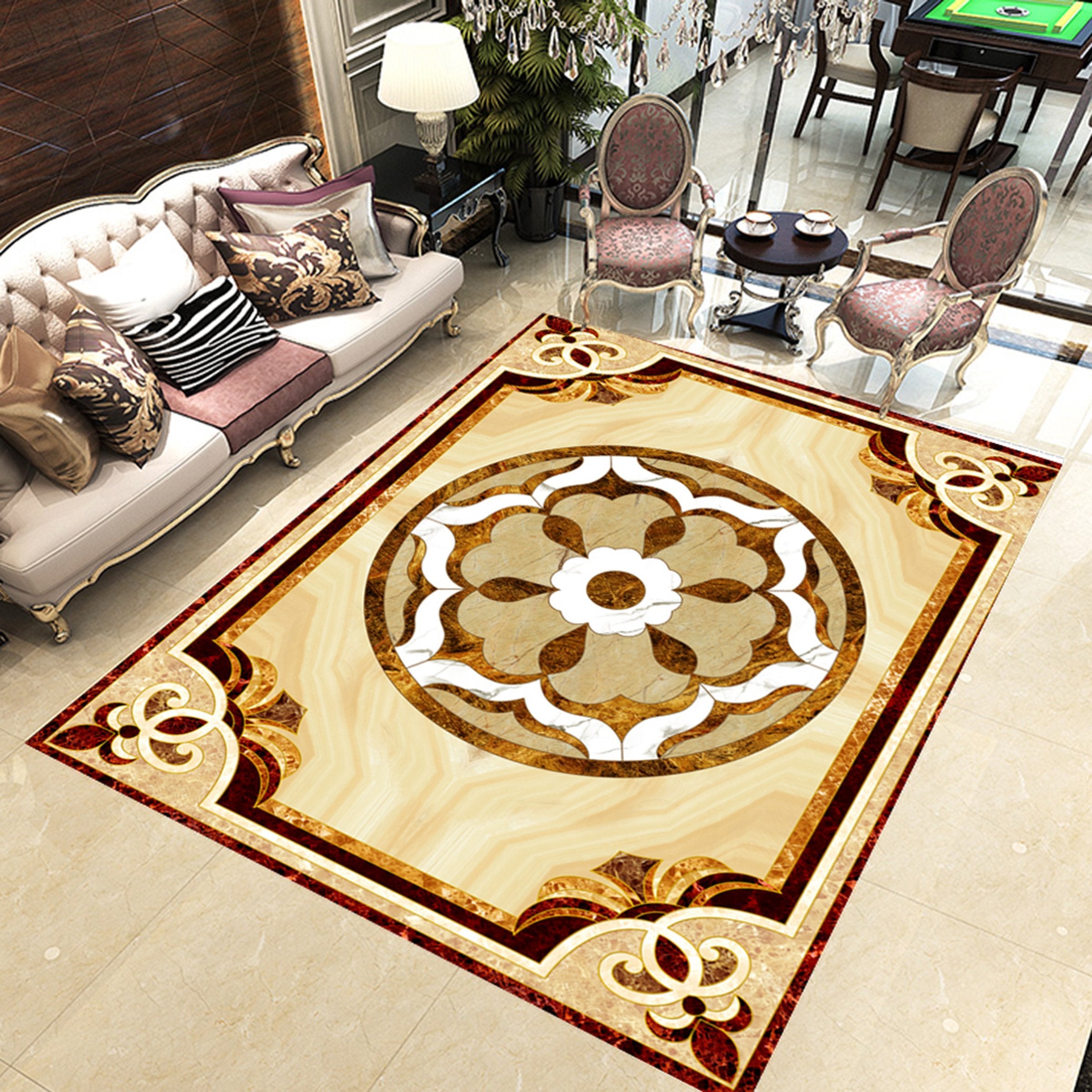 3D Marble Pattern WG413 Floor Mural Wallpaper AJ Wallpaper 2