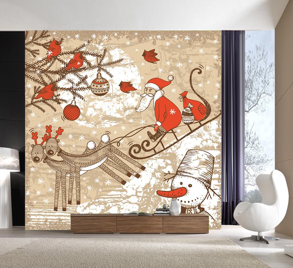 3D Father Christmas Skating 42 Wallpaper AJ Wallpaper