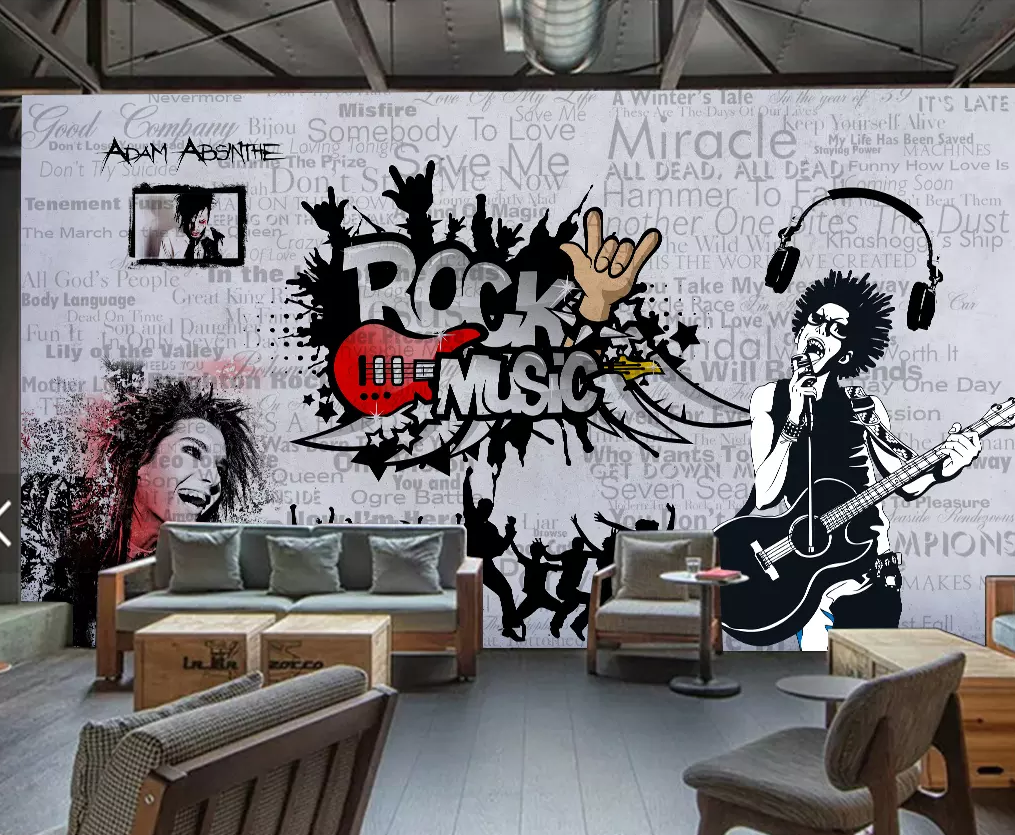 3D Headset Microphone Guitar 221 Wallpaper AJ Wallpaper 2