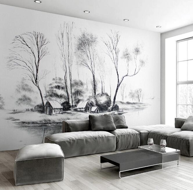 3D Grey Woods WG17 Wall Murals Wallpaper AJ Wallpaper 2