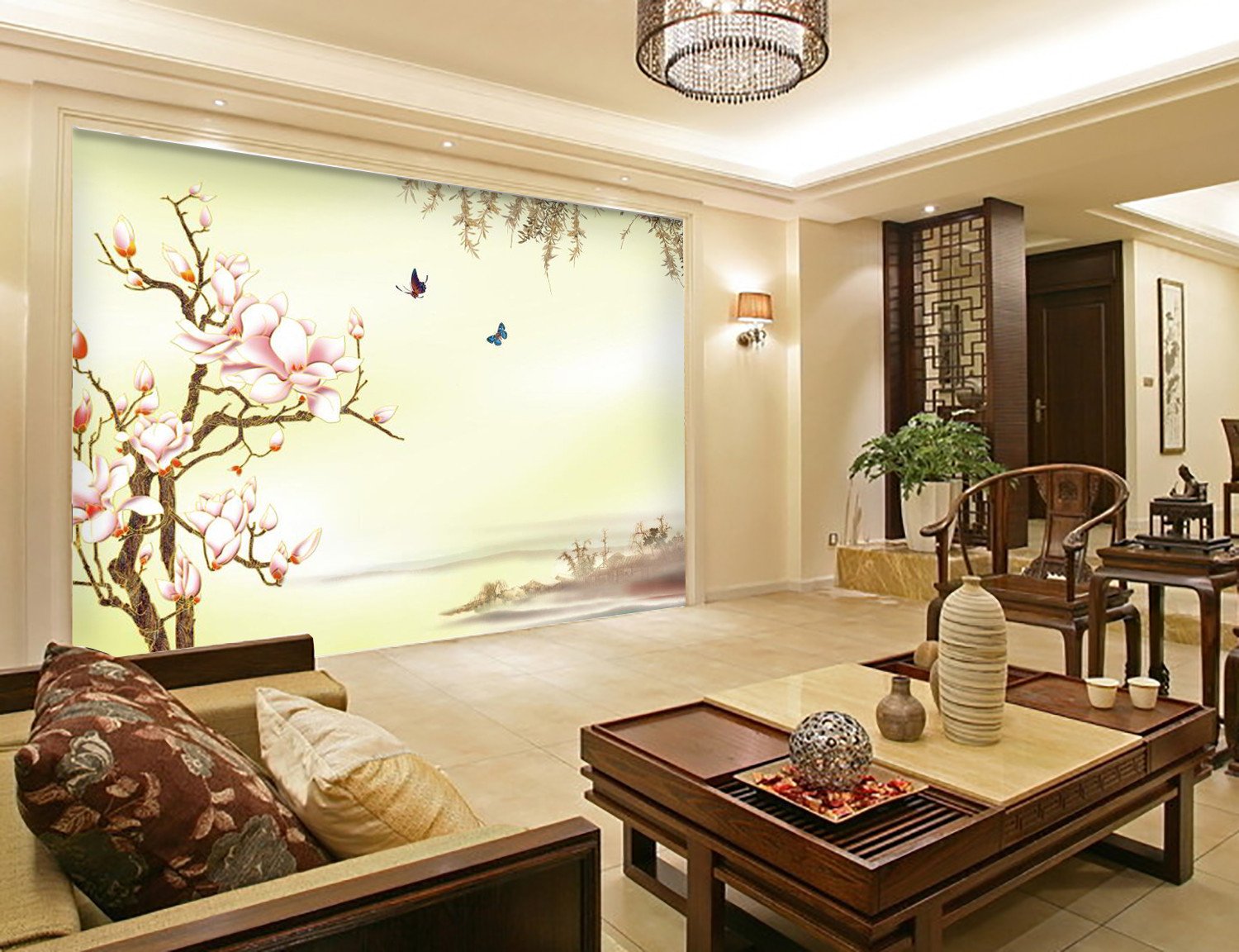 Peach Flower On Branch 6222 Wallpaper AJ Wallpaper 1