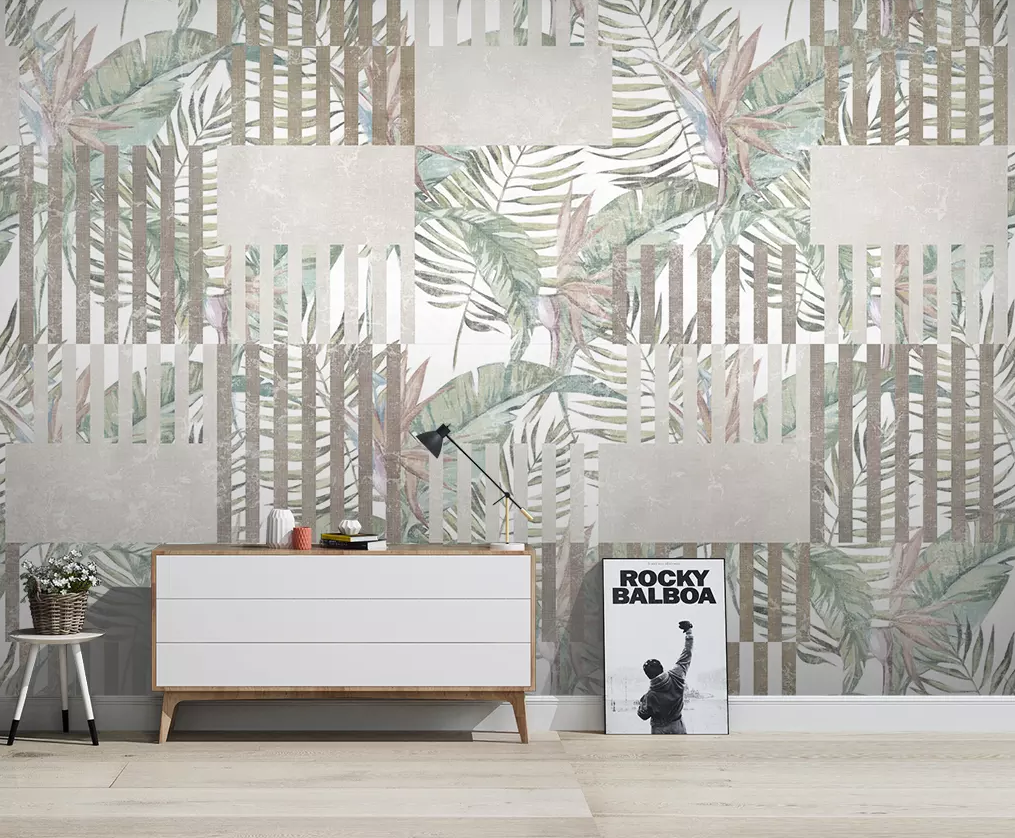 3D Leaf Pattern 312 Wallpaper AJ Wallpaper 2