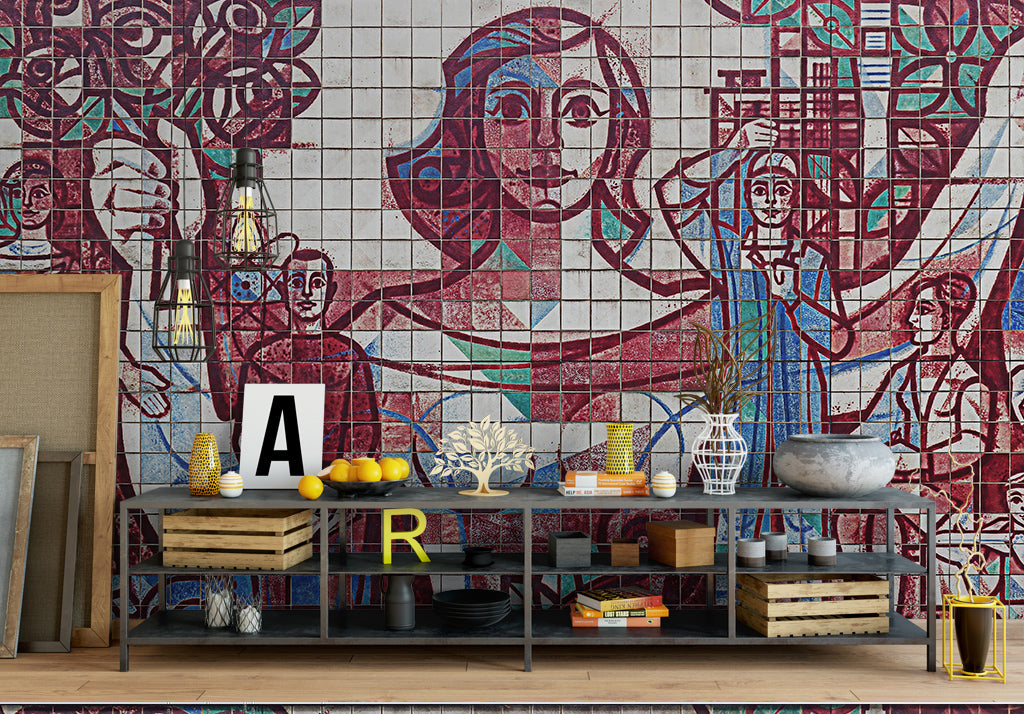 3D Sketch Girl WC023 Wall Murals