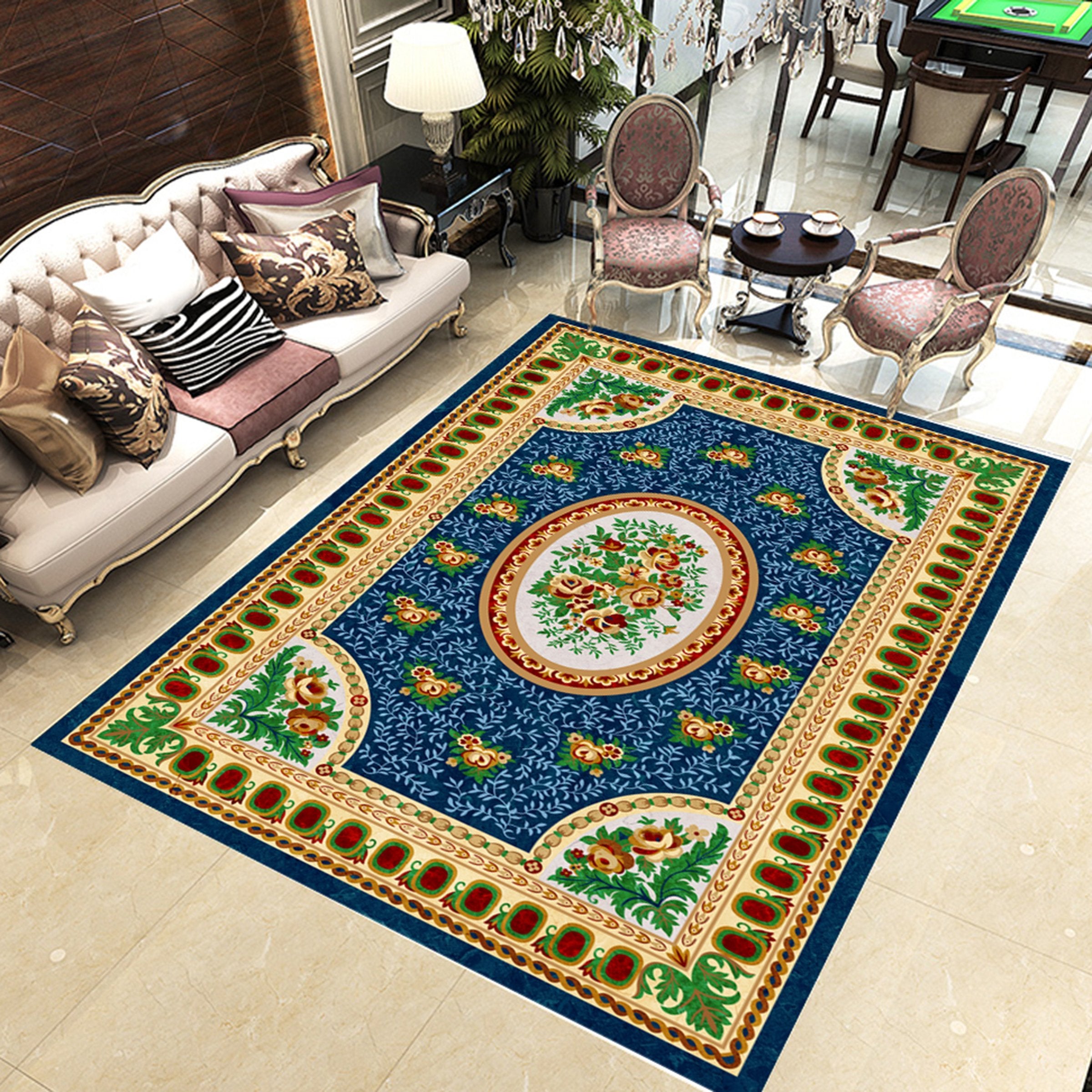 3D Golden Rose WG606 Floor Mural Wallpaper AJ Wallpaper 2