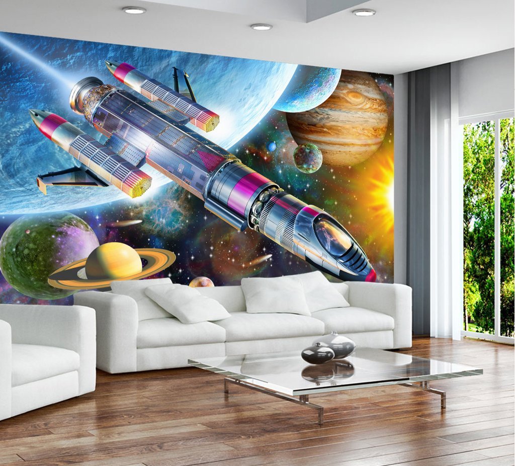 3D Rocket Launch 857 Wall Murals Wallpaper AJ Wallpaper 2