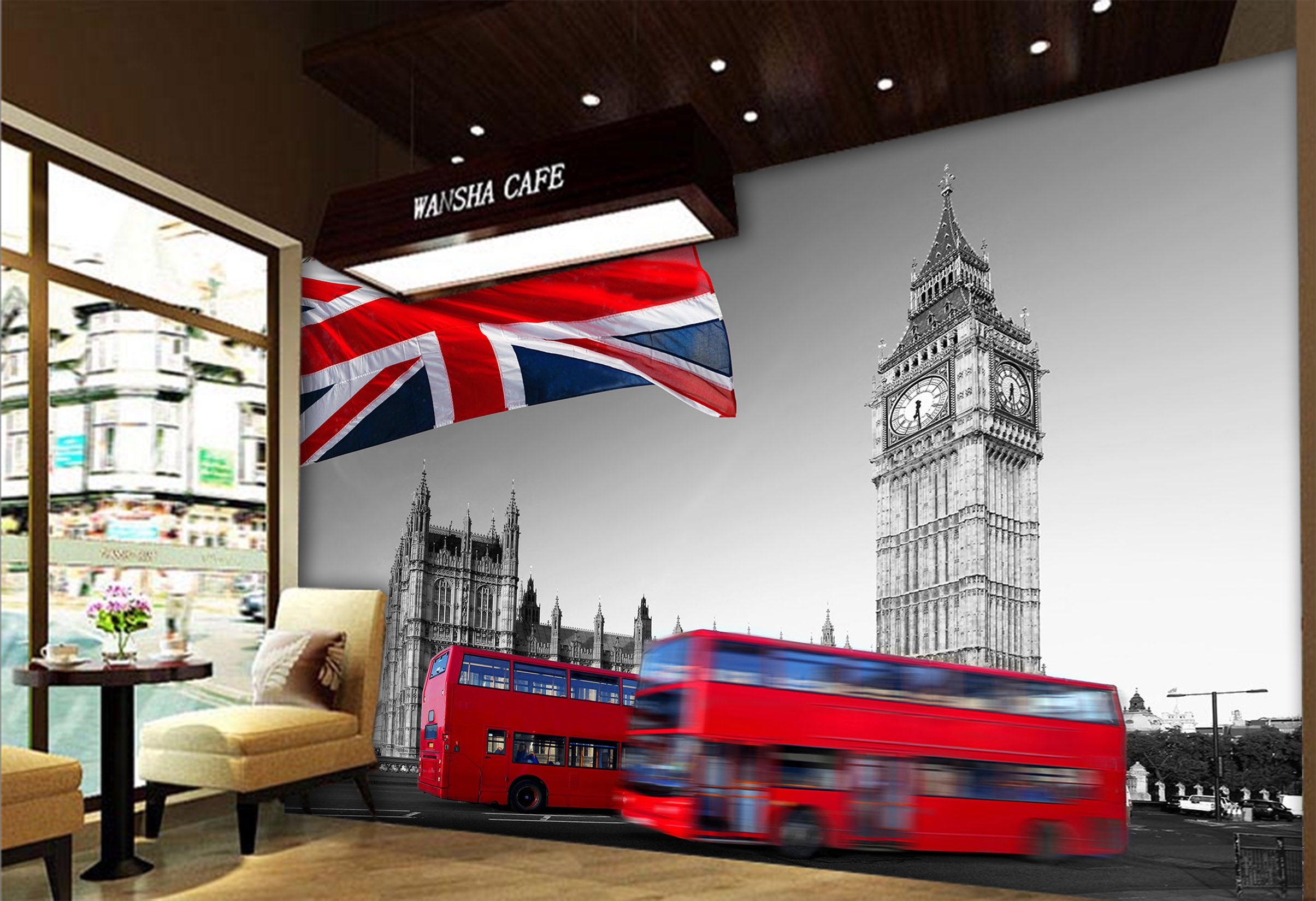 3D Train Flag 175 Vehicle Wall Murals