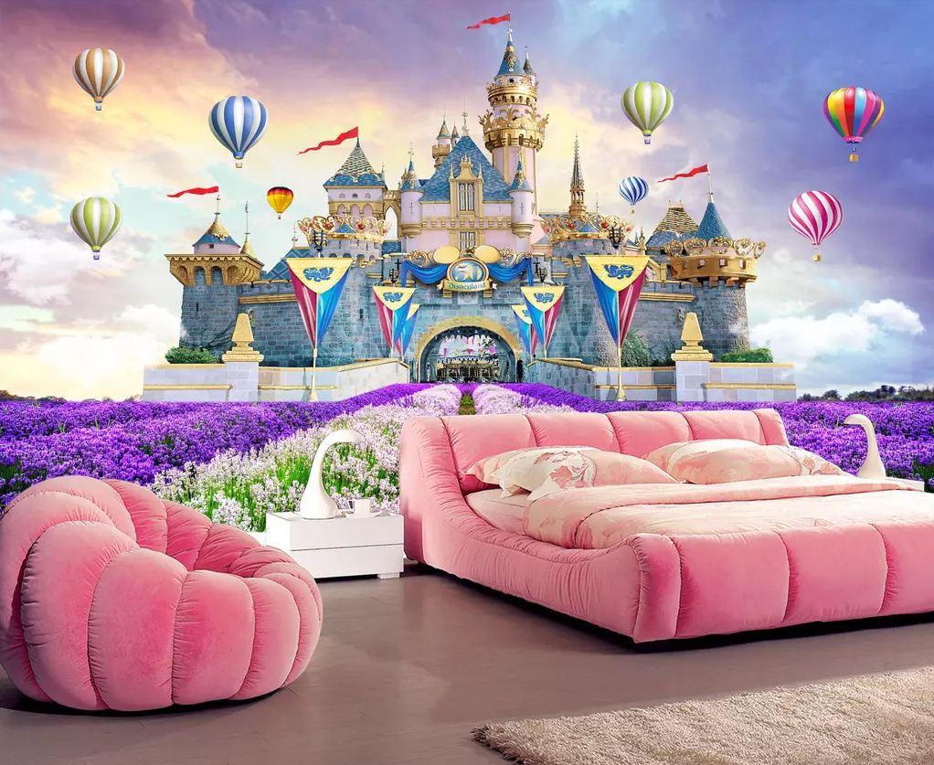 3D Castle Lavender 55 Wallpaper AJ Wallpaper 2