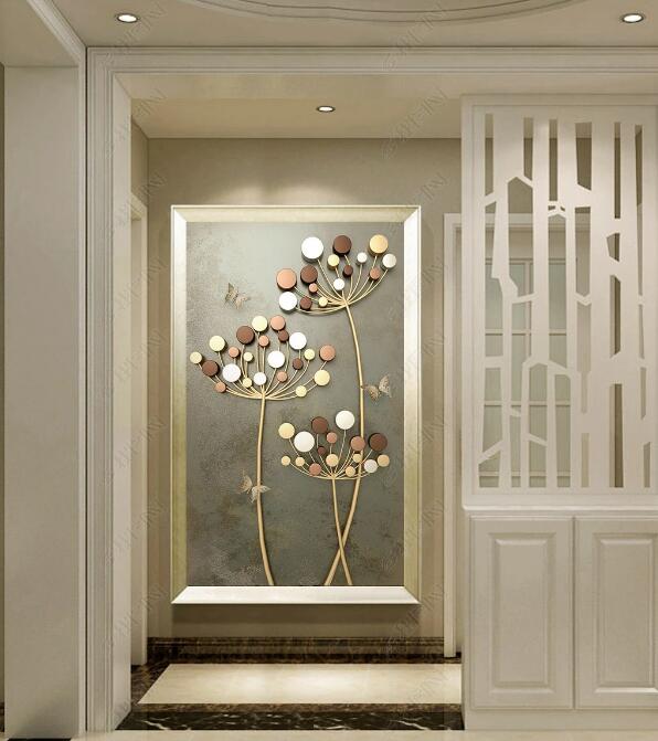 3D Diamond Dandelion WC281 Wall Murals