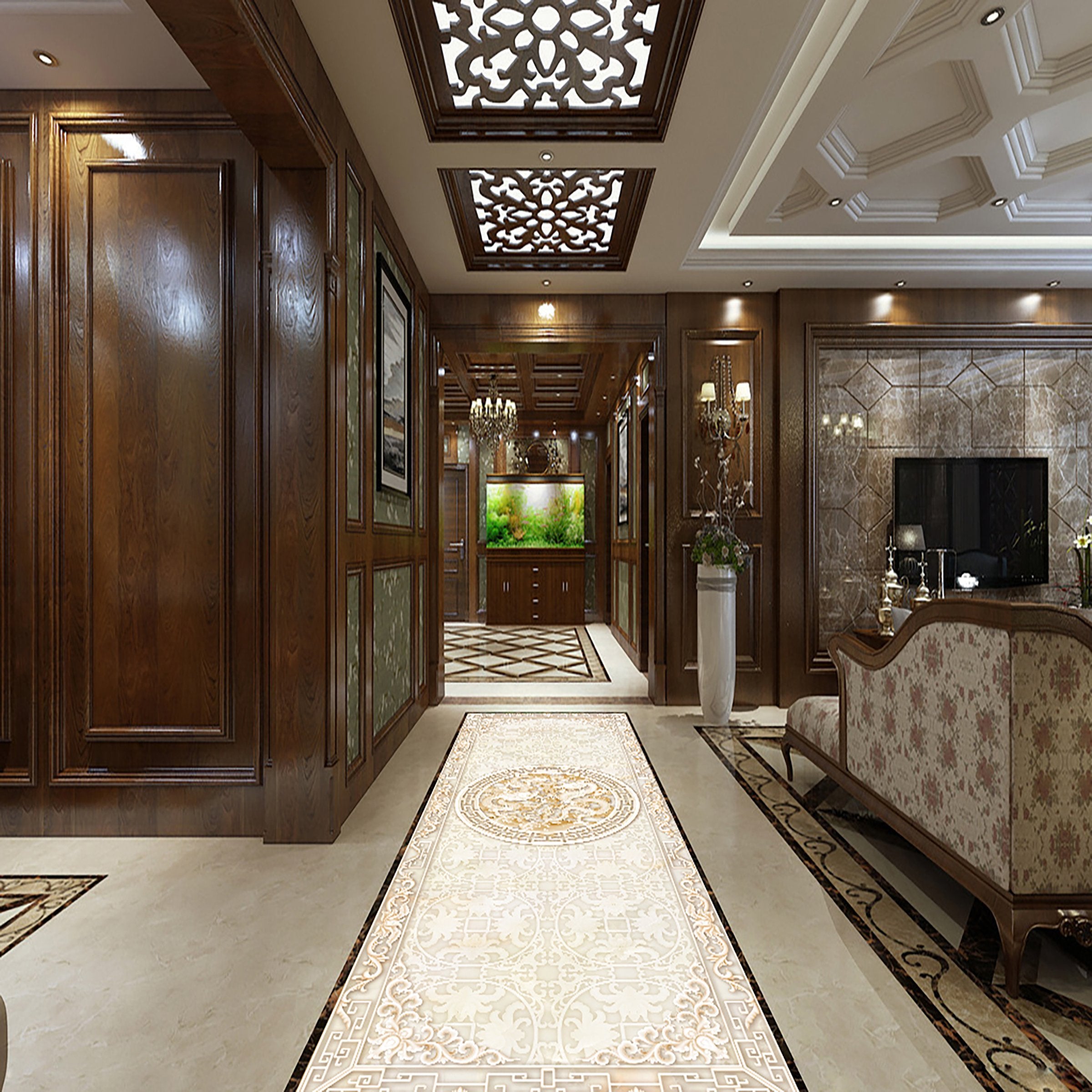 3D White Pattern WG166 Floor Mural Wallpaper AJ Wallpaper 2
