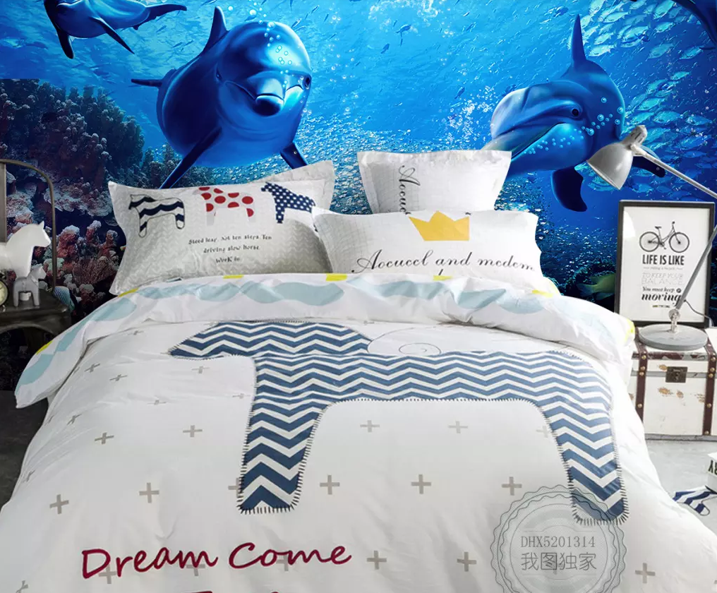 3D Dolphin Coral 54 Wallpaper AJ Wallpaper 2