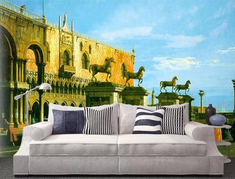 3D Sunset Castle 585 Wall Murals Wallpaper AJ Wallpaper 2