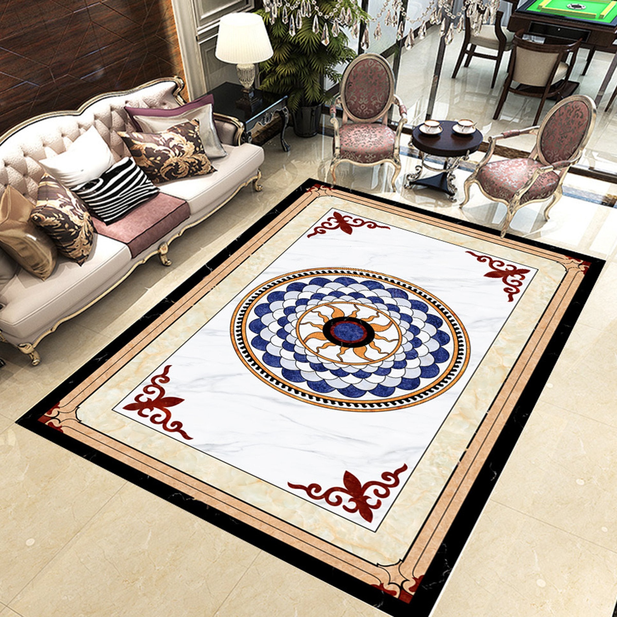 3D Circular Pattern WG513 Floor Mural Wallpaper AJ Wallpaper 2