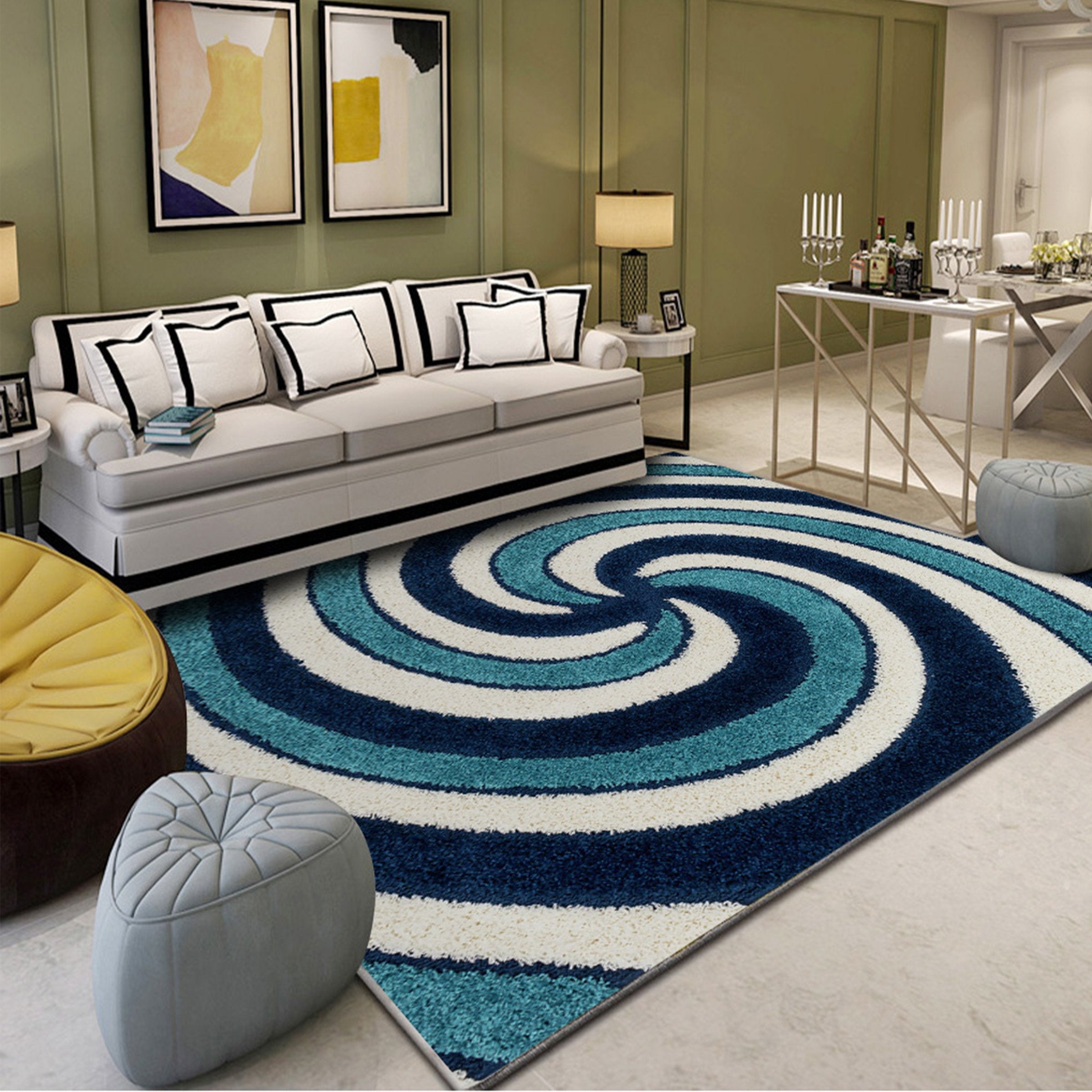 3D Color Spiral WG108 Non Slip Rug Mat Mat AJ Creativity Home