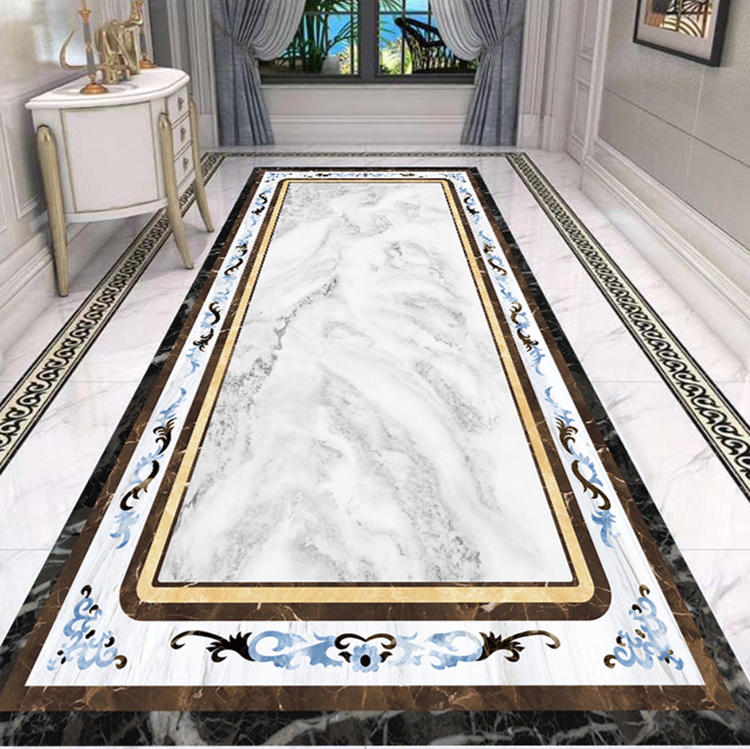 3D Rectangular Marble WG741 Floor Mural Wallpaper AJ Wallpaper 2