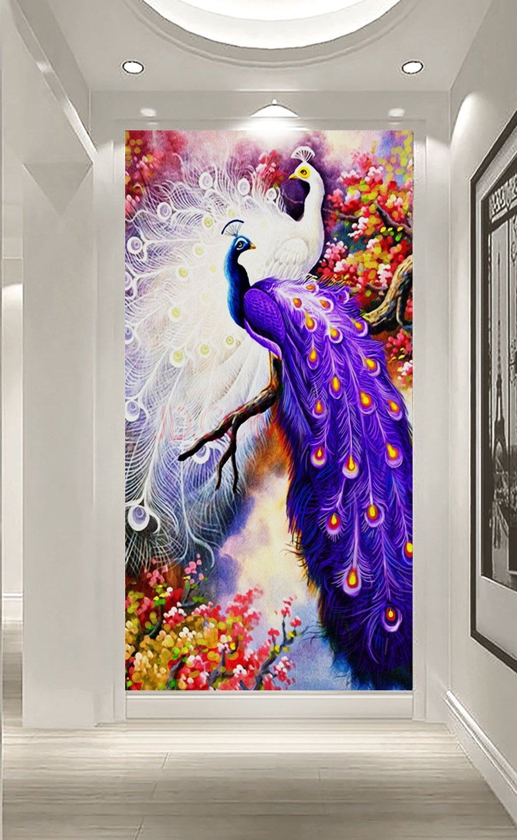 3D Purple Peacock 638 Wall Murals Wallpaper AJ Wallpaper 2