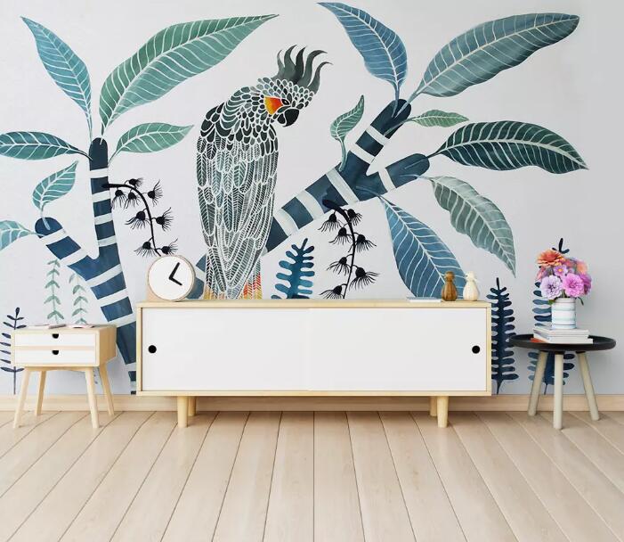 3D Emperor Parrot WG875 Wall Murals