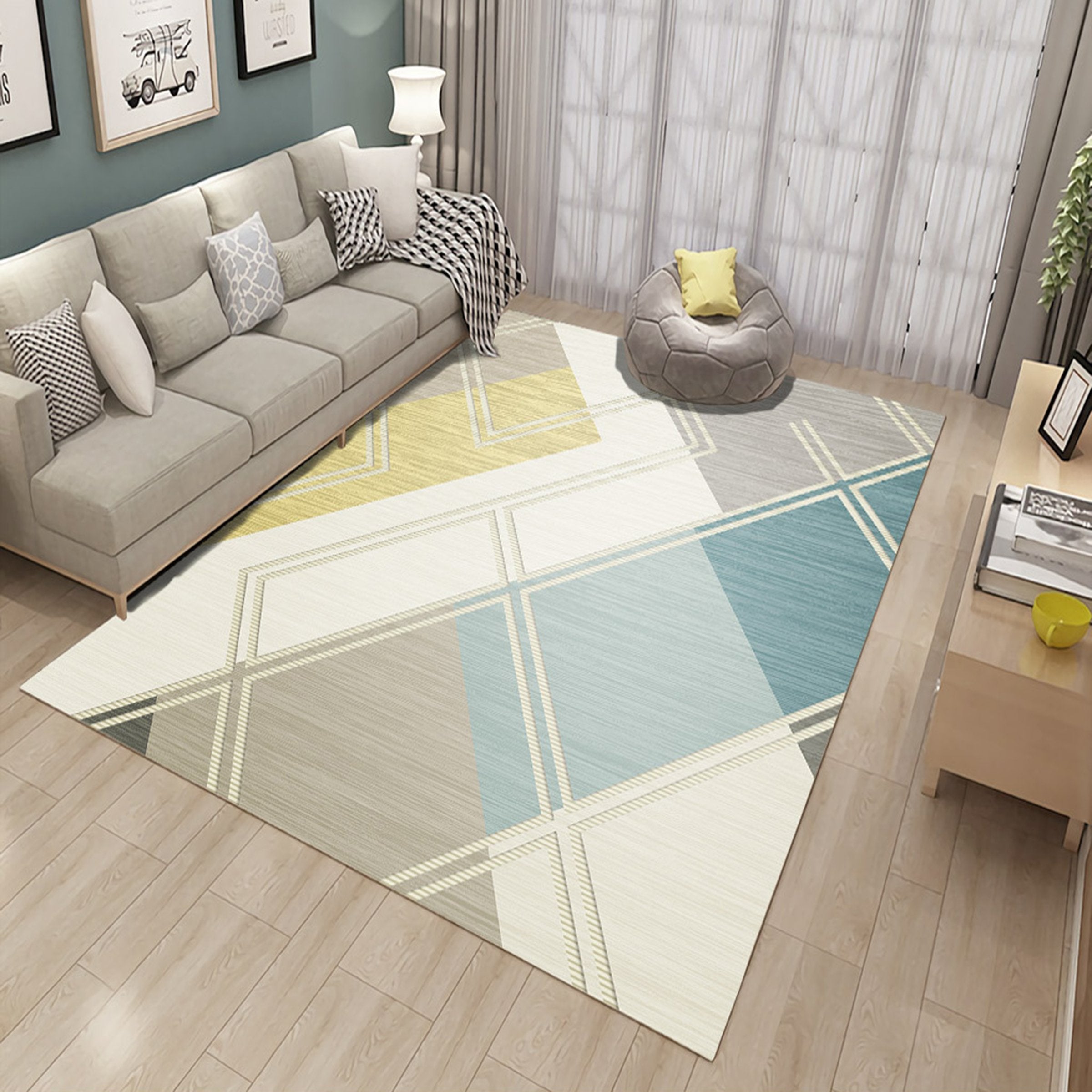 3D Light Diamond WG061 Non Slip Rug Mat Mat AJ Creativity Home