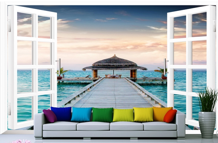 Sea Wooden Bridge 6 Wallpaper AJ Wallpaper