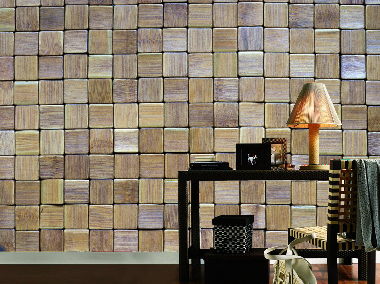 Wooden Squares Wallpaper AJ Wallpaper