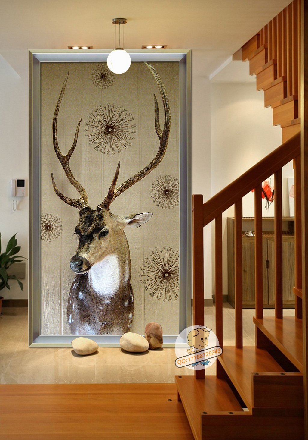 3D Elk Dandelion 553 Wall Murals Wallpaper AJ Wallpaper 2