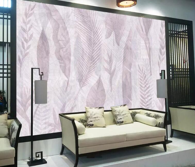 3D White Leaves WG13 Wall Murals Wallpaper AJ Wallpaper 2