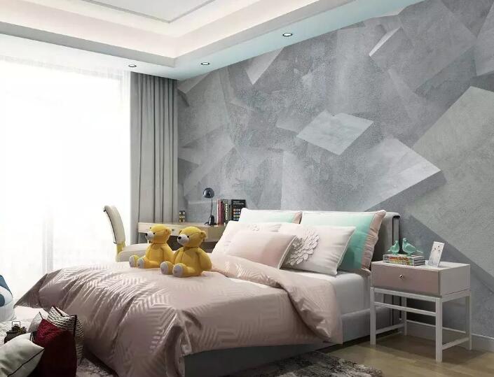 3D Gray Geometry WG05 Wall Murals Wallpaper AJ Wallpaper 2