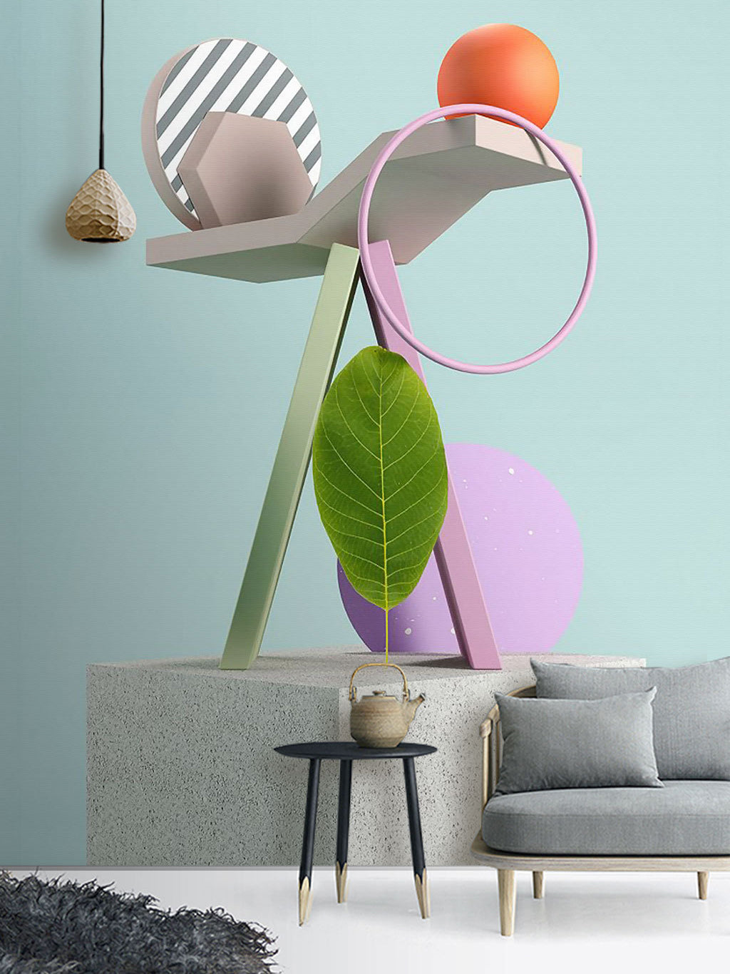 3D Ball Leaves WG166 Wall Murals