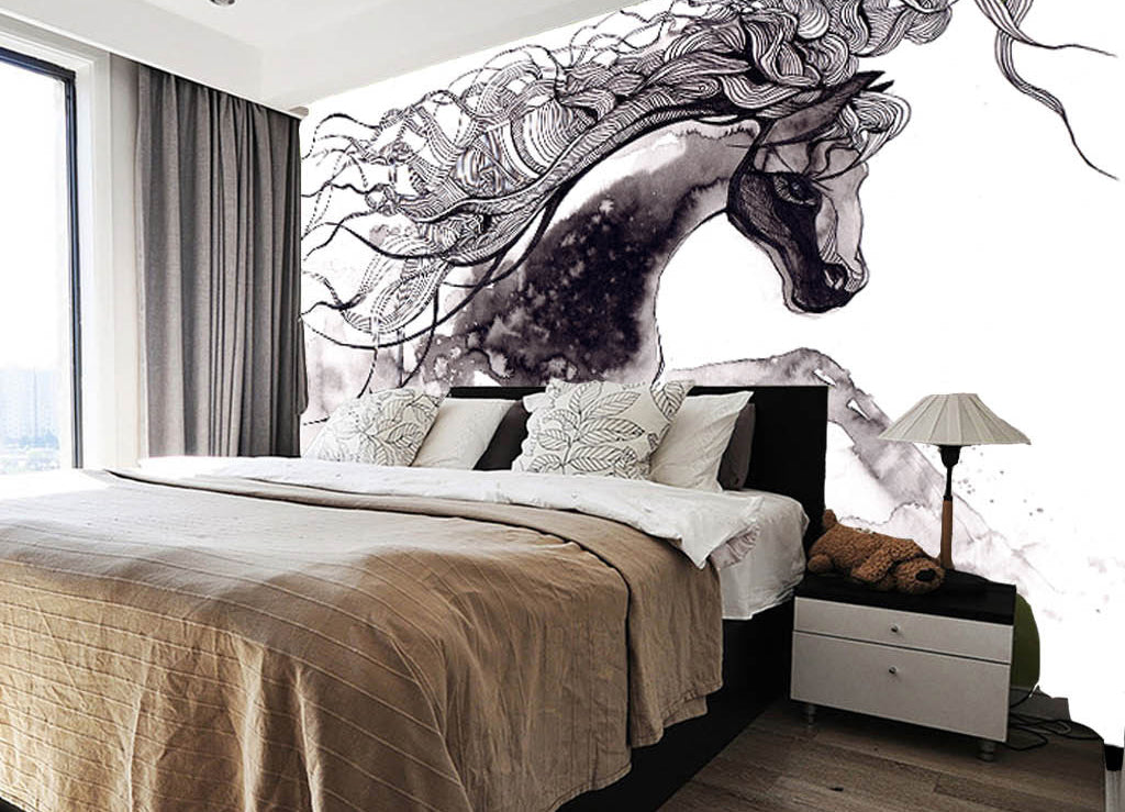 3D Sketch Horse WG130 Wall Murals