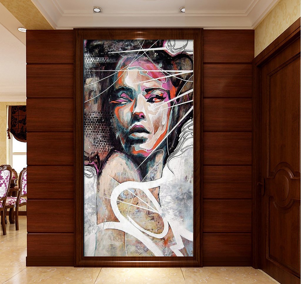 3D Short Hair Beauty 413 Wall Murals Wallpaper AJ Wallpaper 2