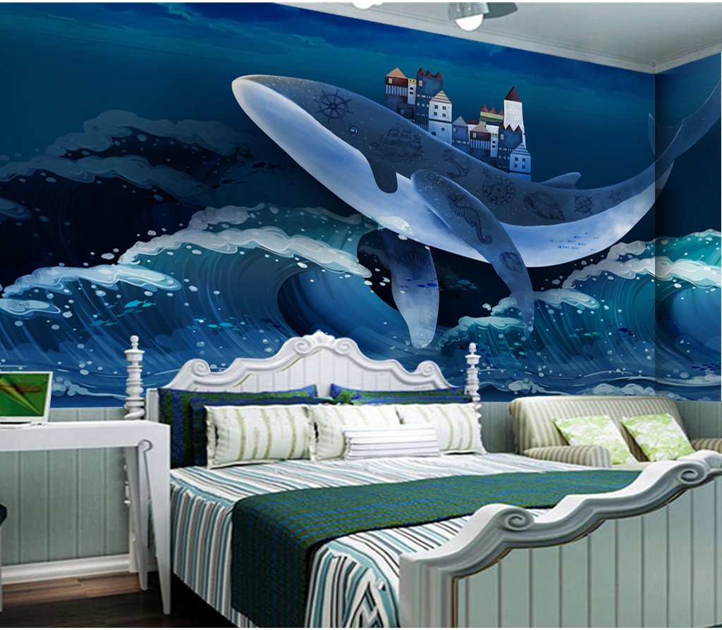 3D Shark 801 Wall Murals Wallpaper AJ Wallpaper 2