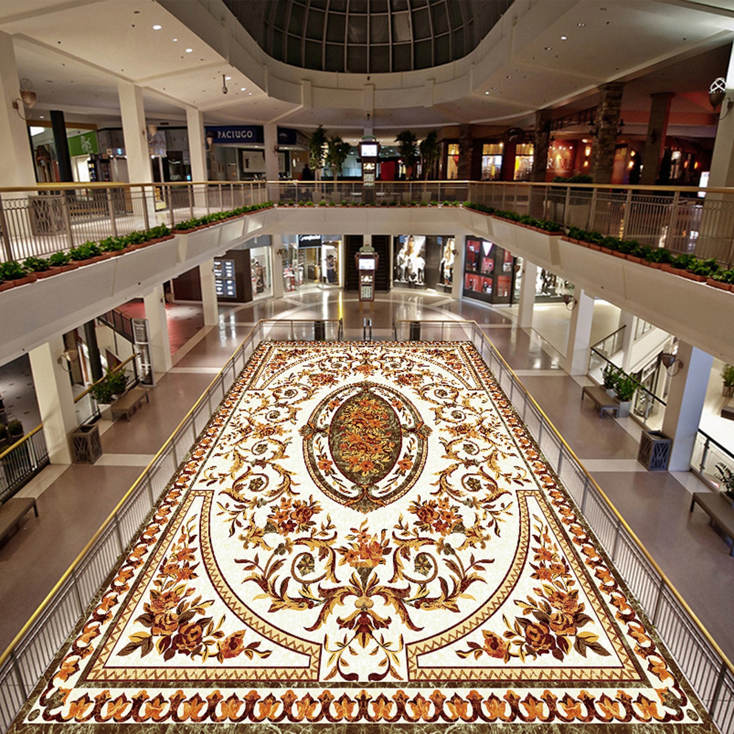 3D Marble Flower Pattern WG541 Floor Mural Wallpaper AJ Wallpaper 2