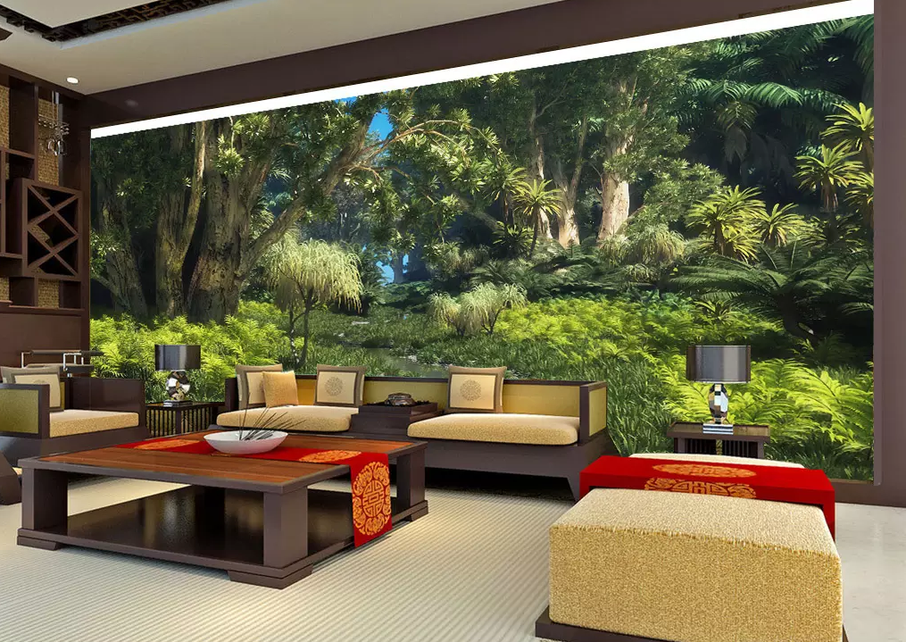 3D Sunshine Woods River 216 Wallpaper AJ Wallpaper 2