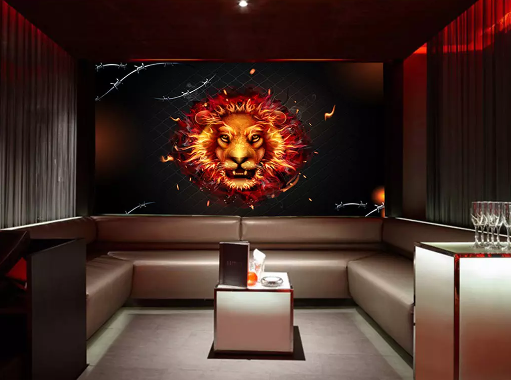 3D Fire Lion Head 85 Wallpaper AJ Wallpaper 2