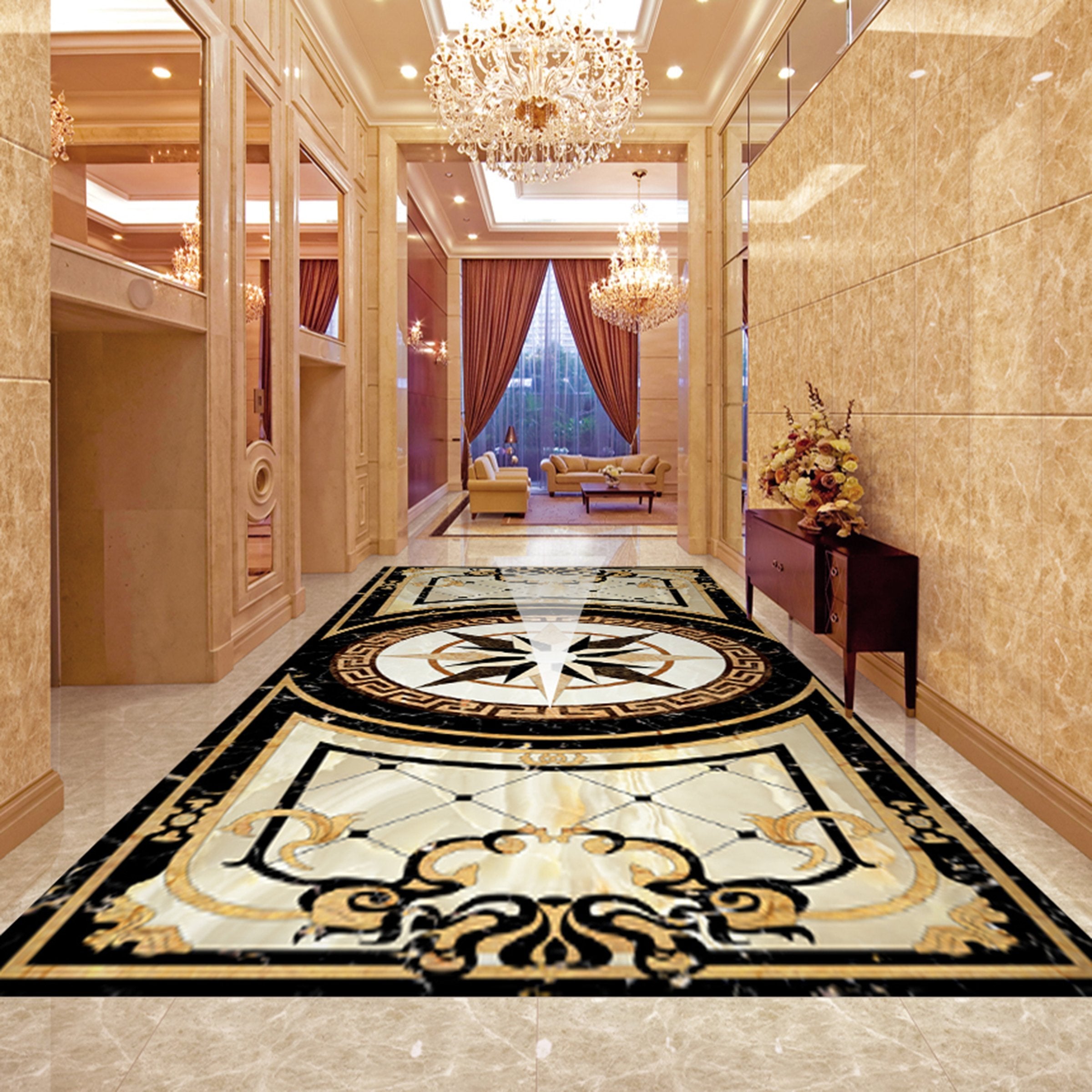 3D Marble Pattern WG696 Floor Mural Wallpaper AJ Wallpaper 2