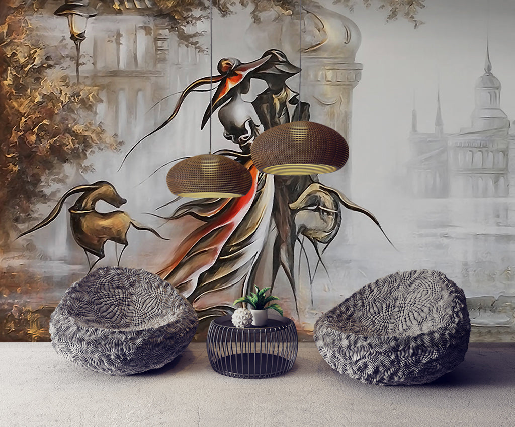 3D Couple Stat WG478 Wall Murals