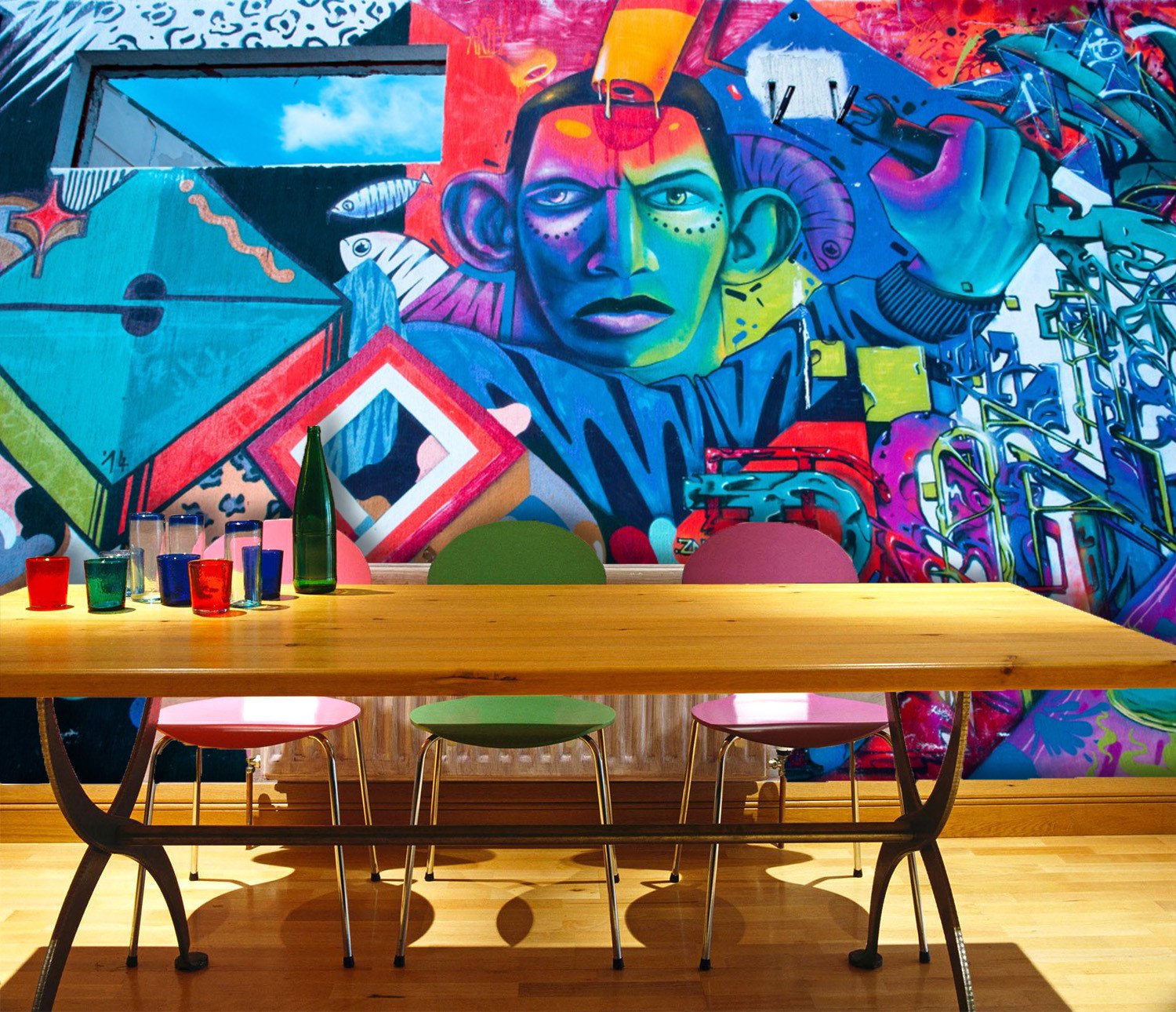 3D Graffiti Boy Painting 552 Wallpaper AJ Wallpaper