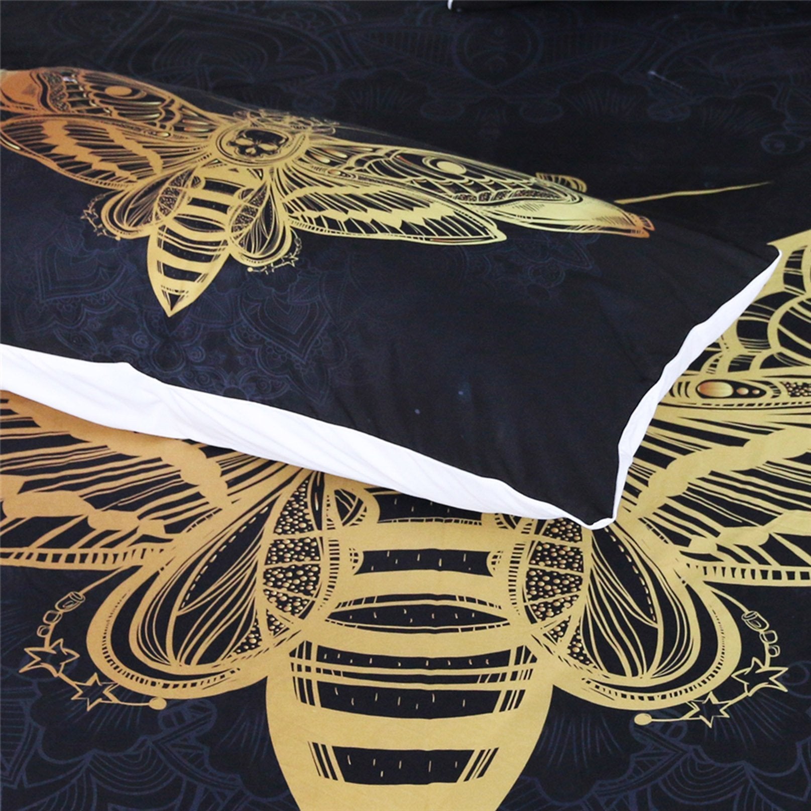 3D Hot Stamping Moth 190 Bed Pillowcases Quilt Wallpaper AJ Wallpaper