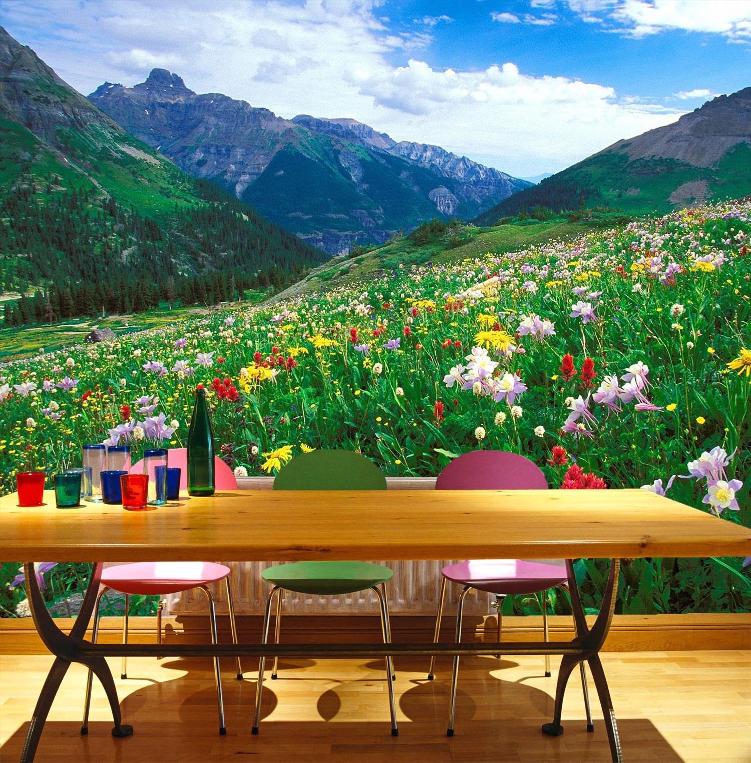 Colorful Wildflowers Wallpaper AJ Wallpaper