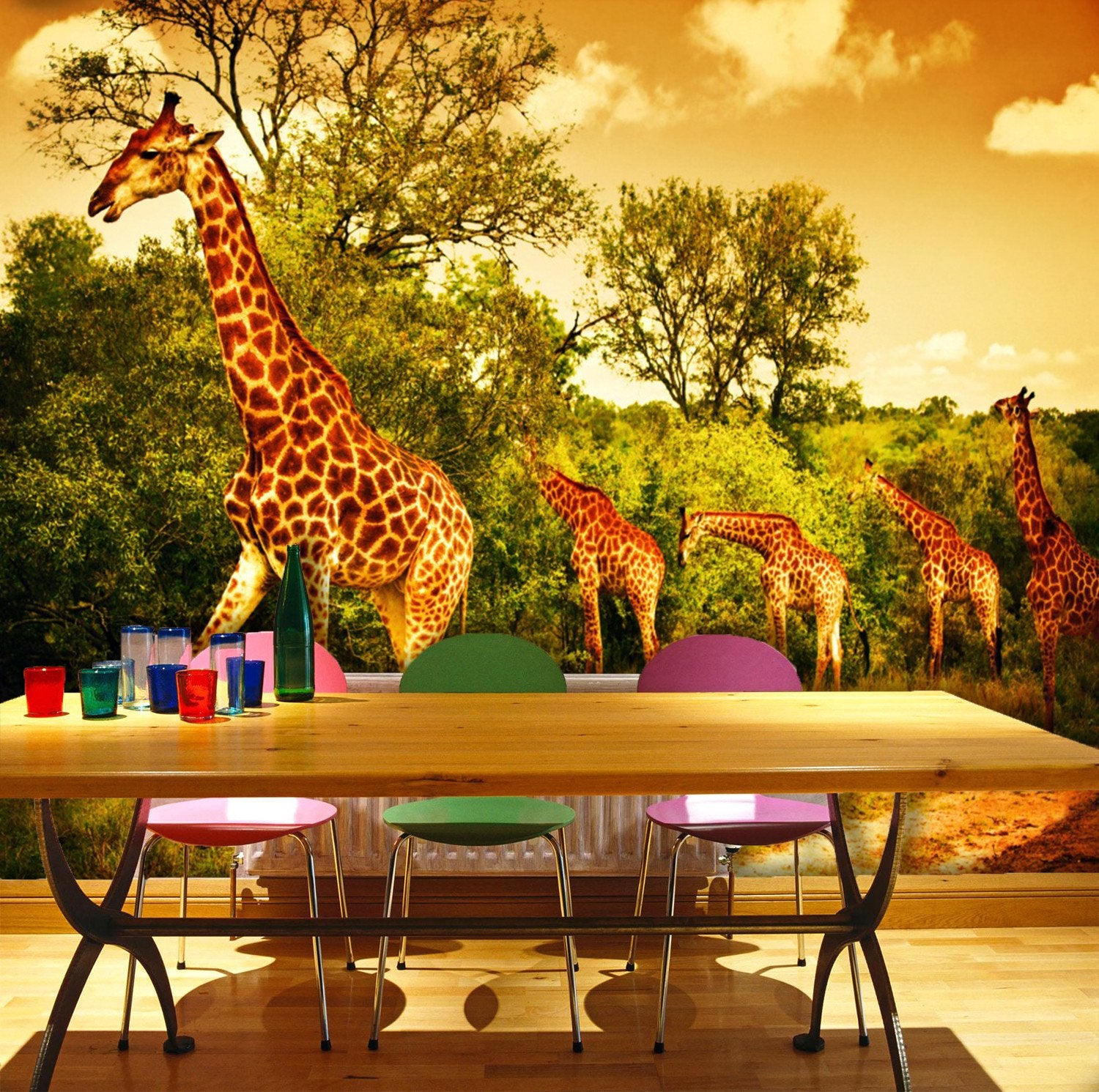 3D Giraffe Family 079 Wallpaper AJ Wallpaper