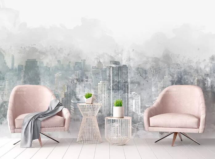 3D Fog Building WG761 Wall Murals
