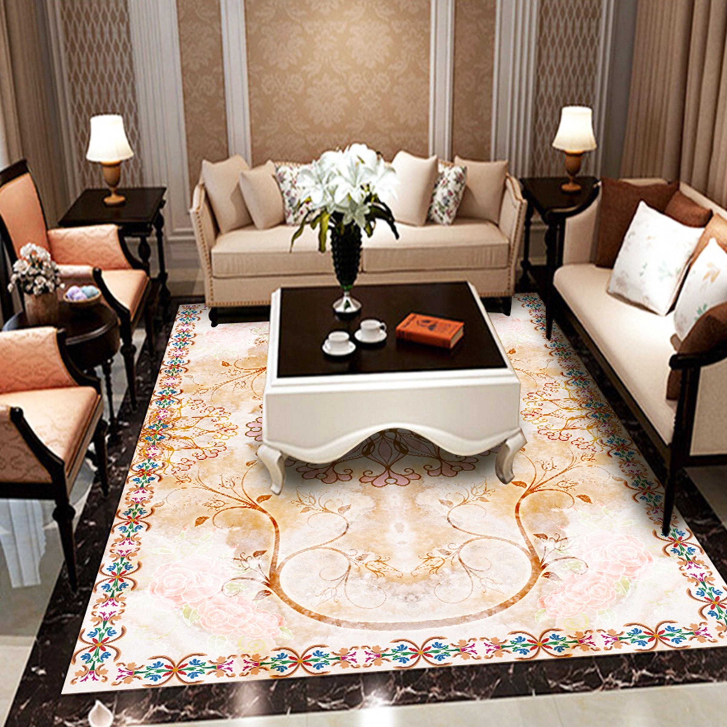 3D Marble Pattern WG302 Floor Mural Wallpaper AJ Wallpaper 2