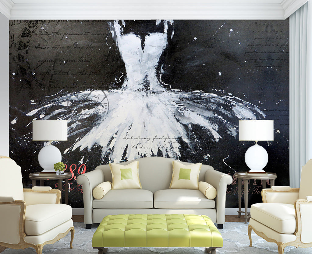 3D Ballet Costume WG177 Wall Murals