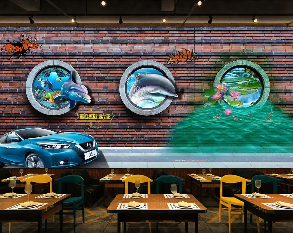 3D Dolphin Lotus 77 Wallpaper AJ Wallpaper 2