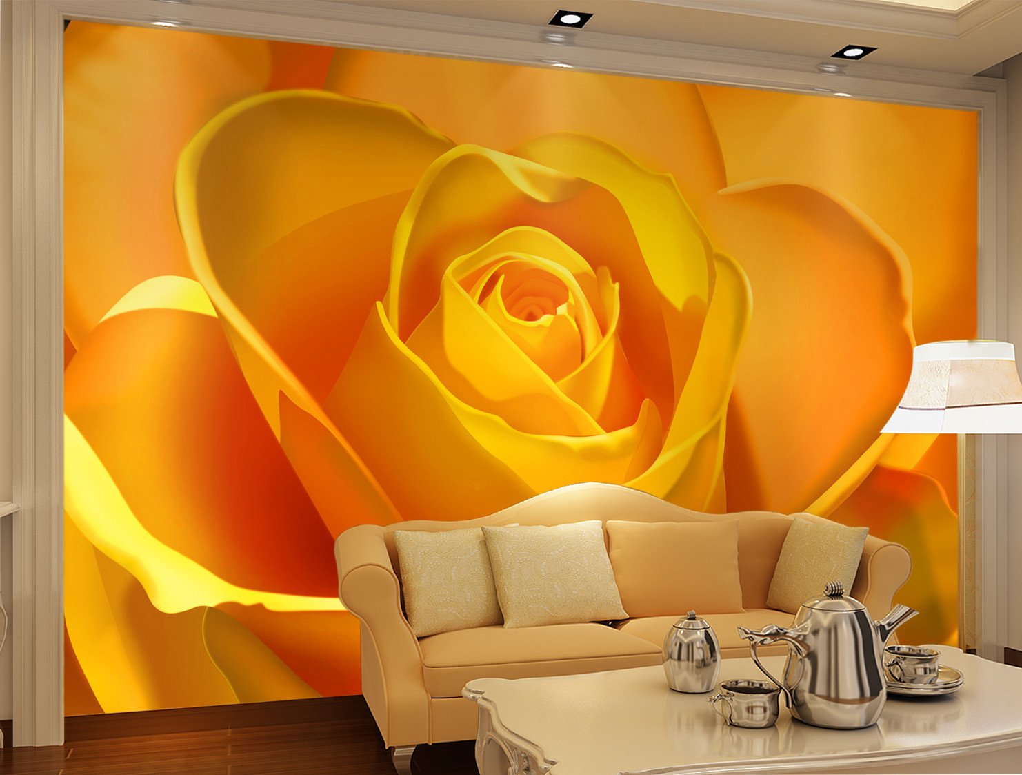 3D Gold Tulips 89 Wallpaper AJ Wallpaper 2