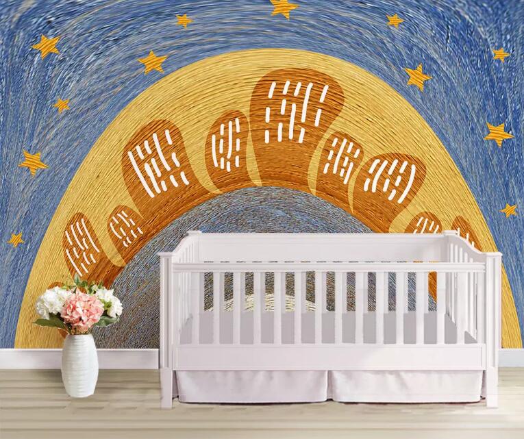 3D Yellow Star WG1040 Wall Murals