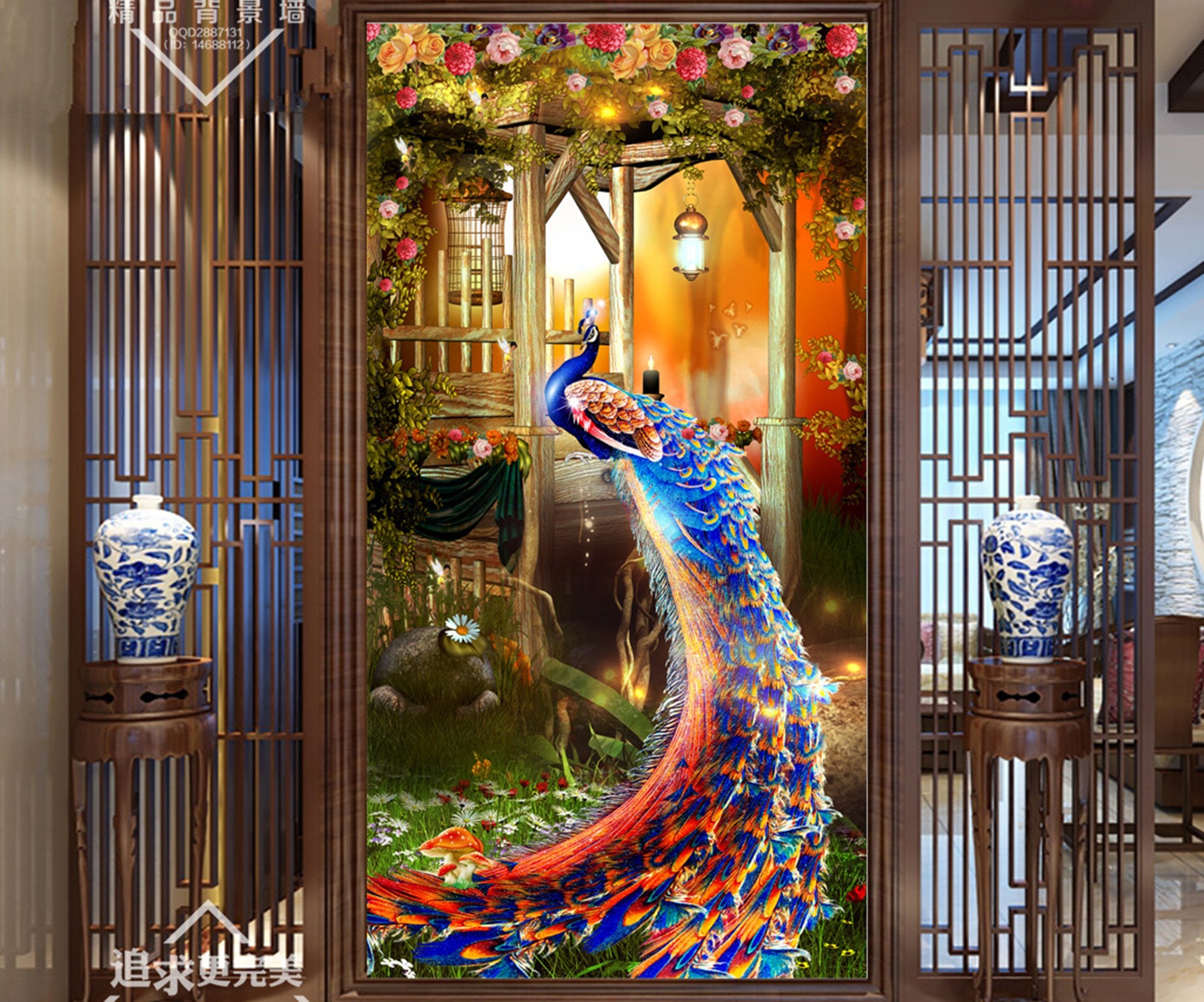 3D Peacock 56 Wall Murals Wallpaper AJ Wallpaper 2