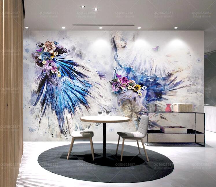 3D Colored Garland WC200 Wall Murals