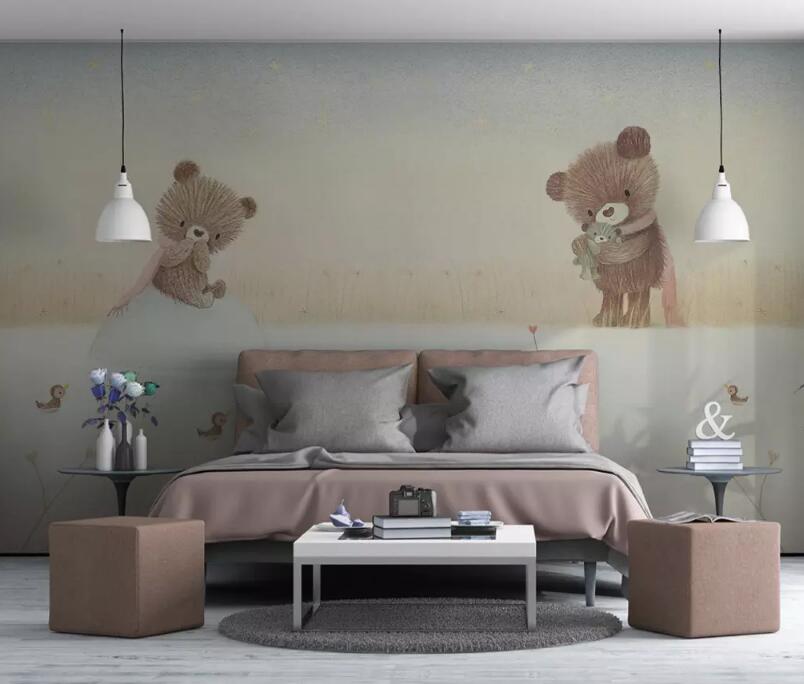 3D Duck Bear WG918 Wall Murals